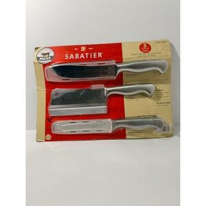 Sabatier Knife Set Meat 3pc Silver New Imperfect Forged Japanese Stainless Steel